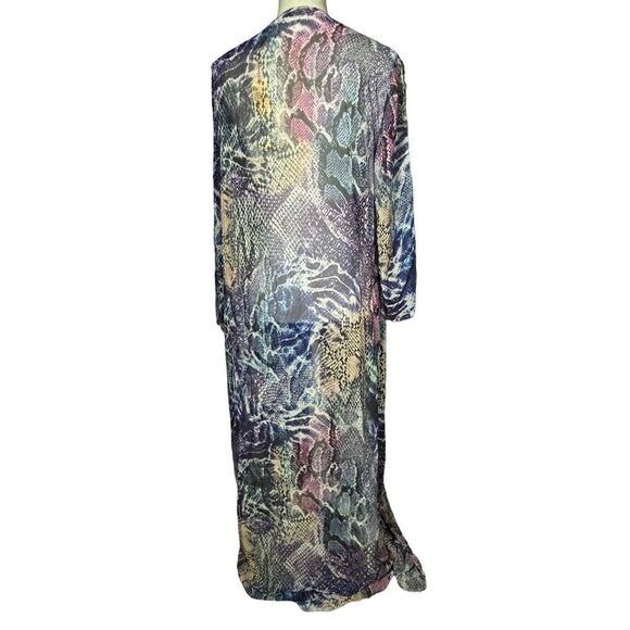 New Monif C Swimsuit w/Cover Up Plus Size 1X Havana Bandage Purple Snake Print - Picture 5 of 16